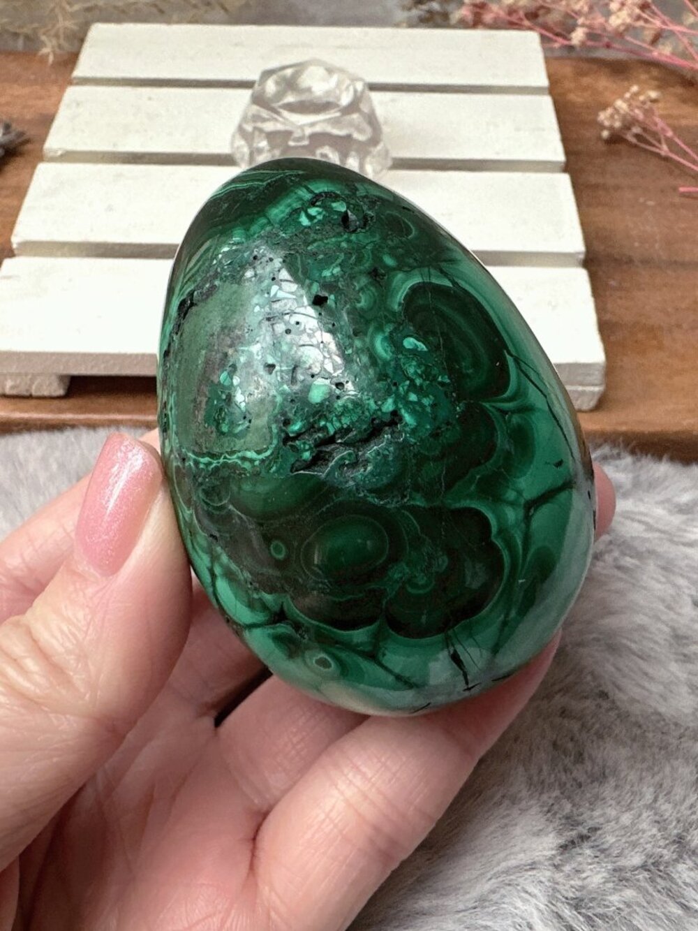 Gorgeous Malachite Egg - Picture 7 of 8